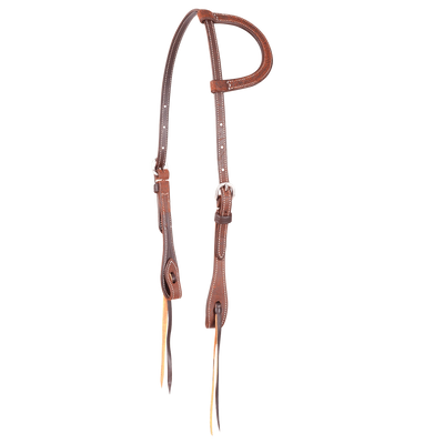 Martin Saddlery CHESTNUT ROUGHOUT HEADSTALL ONE EAR - Hooves and Paws