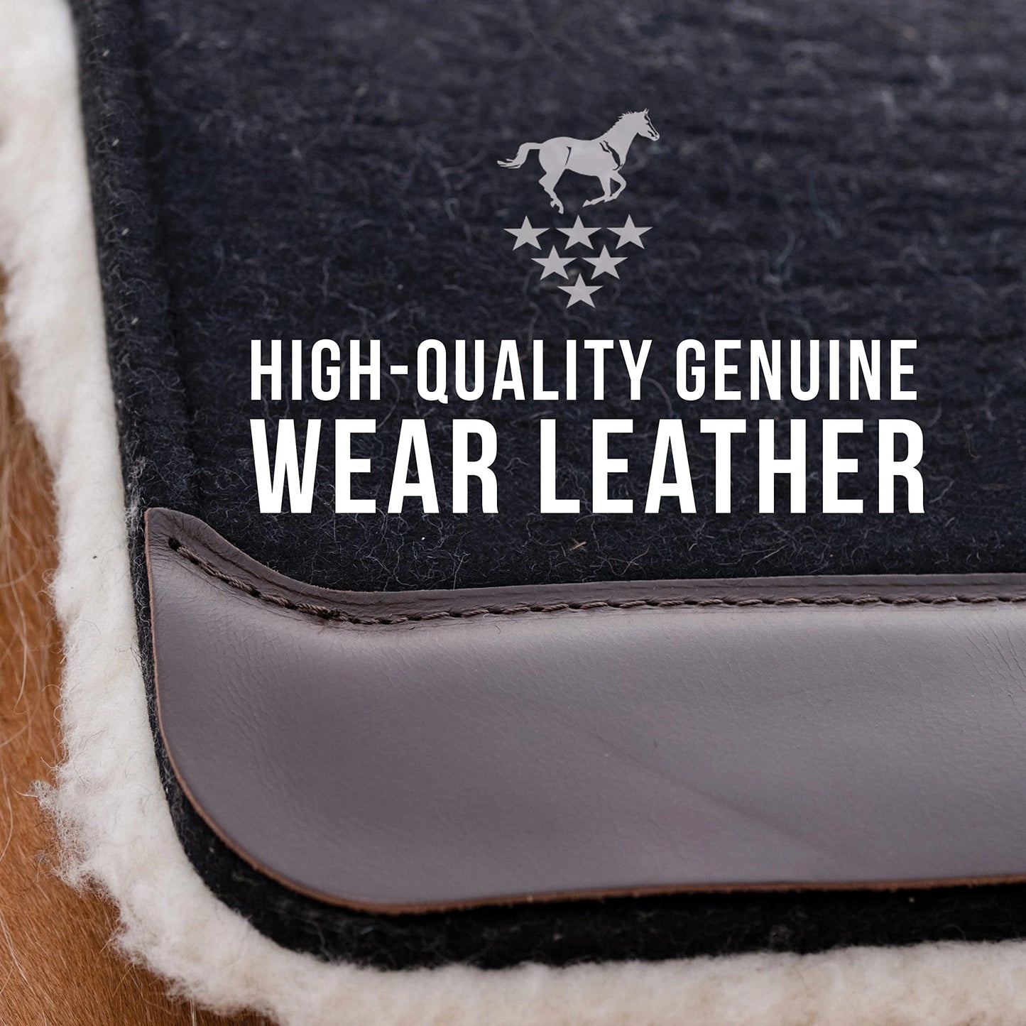 Professional's Choice 100% Wool Felt Contoured Saddle Pad - Pressure Relief & Comfort