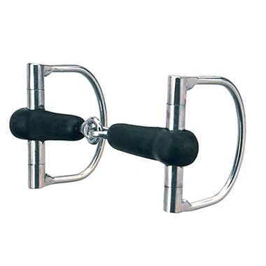 Weaver Leather Bit,Copper 5'' Rubber Cov, 2 7/8'' Dees - Hooves and Paws