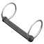 Weaver Leather Copper Plated Rubber Mouth Bit - 4.5" Mouthpiece, 2.5" Rings, Malleable Iron Core