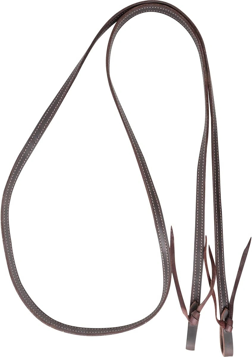 Martin Saddlery Roping Reins - 5/8" Width - Premium Doubled and Stitched Latigo Leather with Waterloops