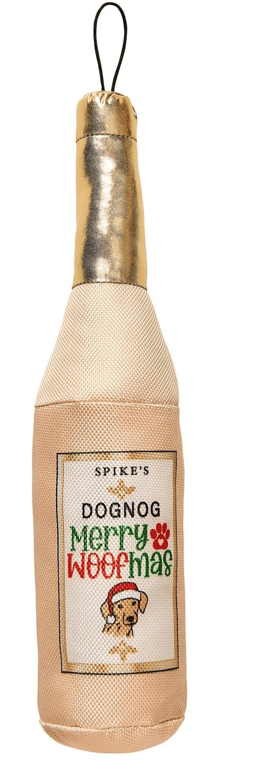 Ethical Products SPOT Holiday Christmas Fun Drinks Squeaker Dog Pet Toys 11" - Hooves and Paws