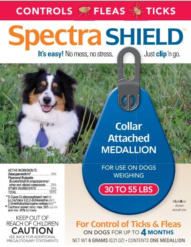 Spectra Shield Dog Flea and Tick 4 FOUR MONTH Treatment - Hooves and Paws
