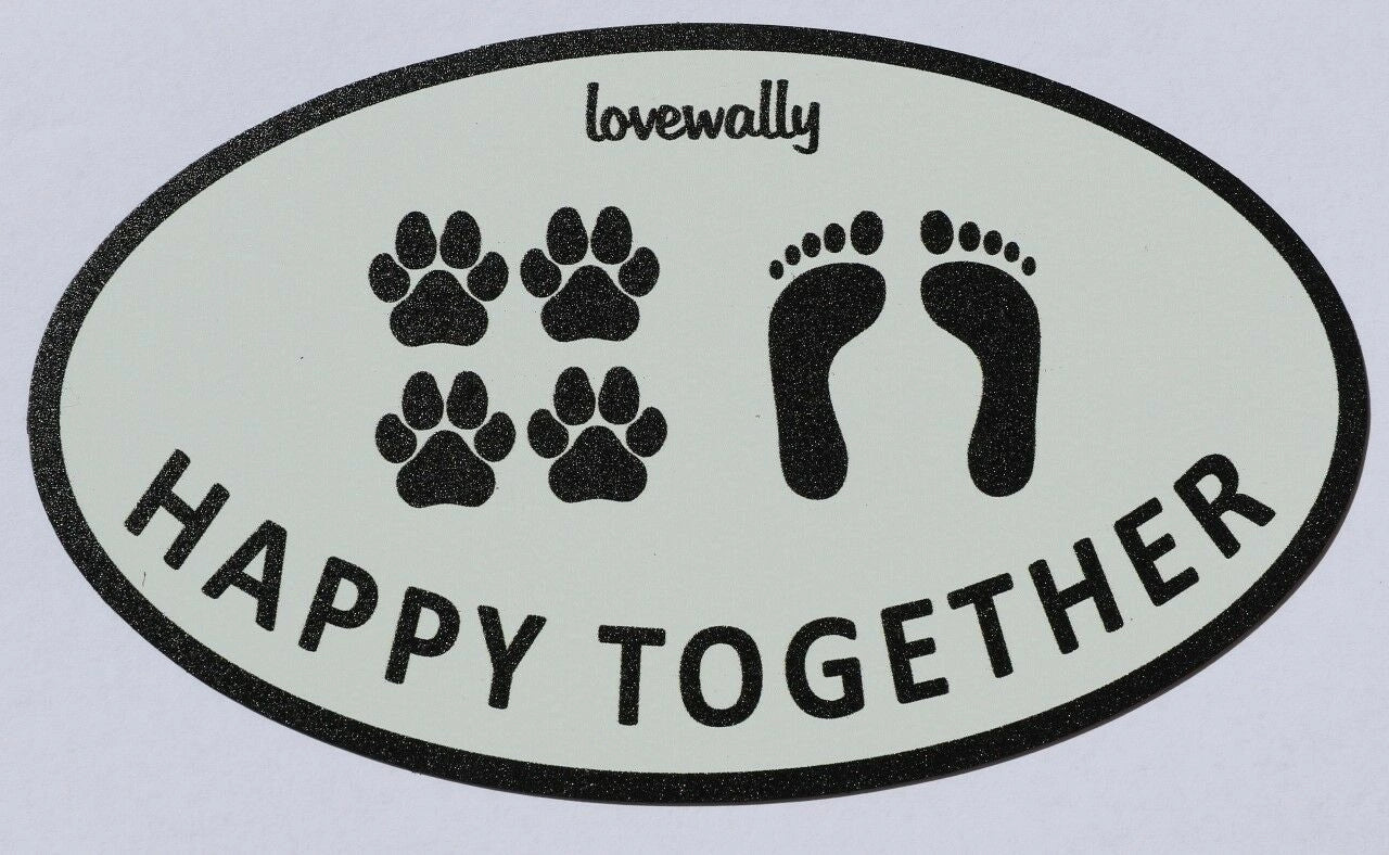 LoveWally Dog Lover Magnet For Your Car Truck Or Fridge - Hooves and Paws