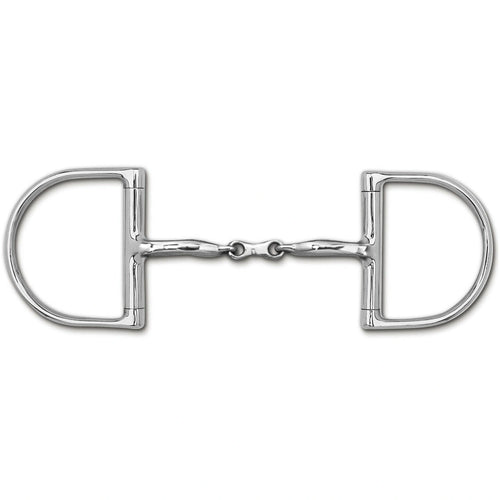 Myler English Dee Without Hooks With Stainless Steel French Link Snaffle 5 Inch Mouth Copper Inlay Stainless Steel Mb 10 - Hooves and Paws