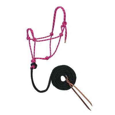Weaver Leather Rope Halter With Lead Diamond Braid - Hooves and Paws