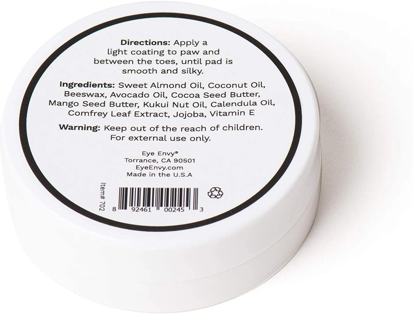 Eye Envy On The Paw Therapy Balm - 100% Natural Heal & Protect Cracked Paws, 1.45oz