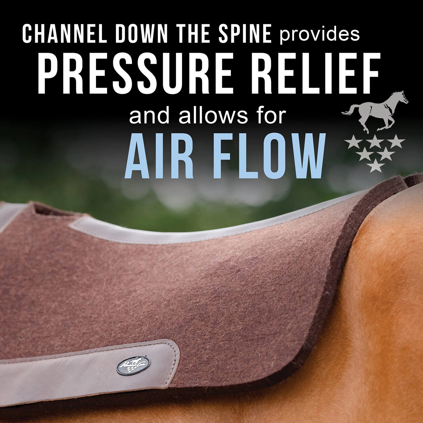 Professional's Choice 100% Wool Felt Contoured Saddle Pad - Pressure Relief & Comfort