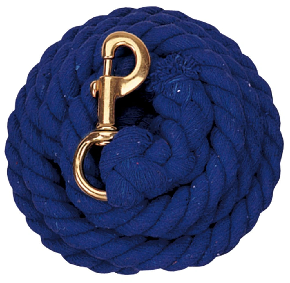 Weaver Leather Equine Performance Soft Grip Cotton Lead Rope with Brass Snap - 5/8" x 10'