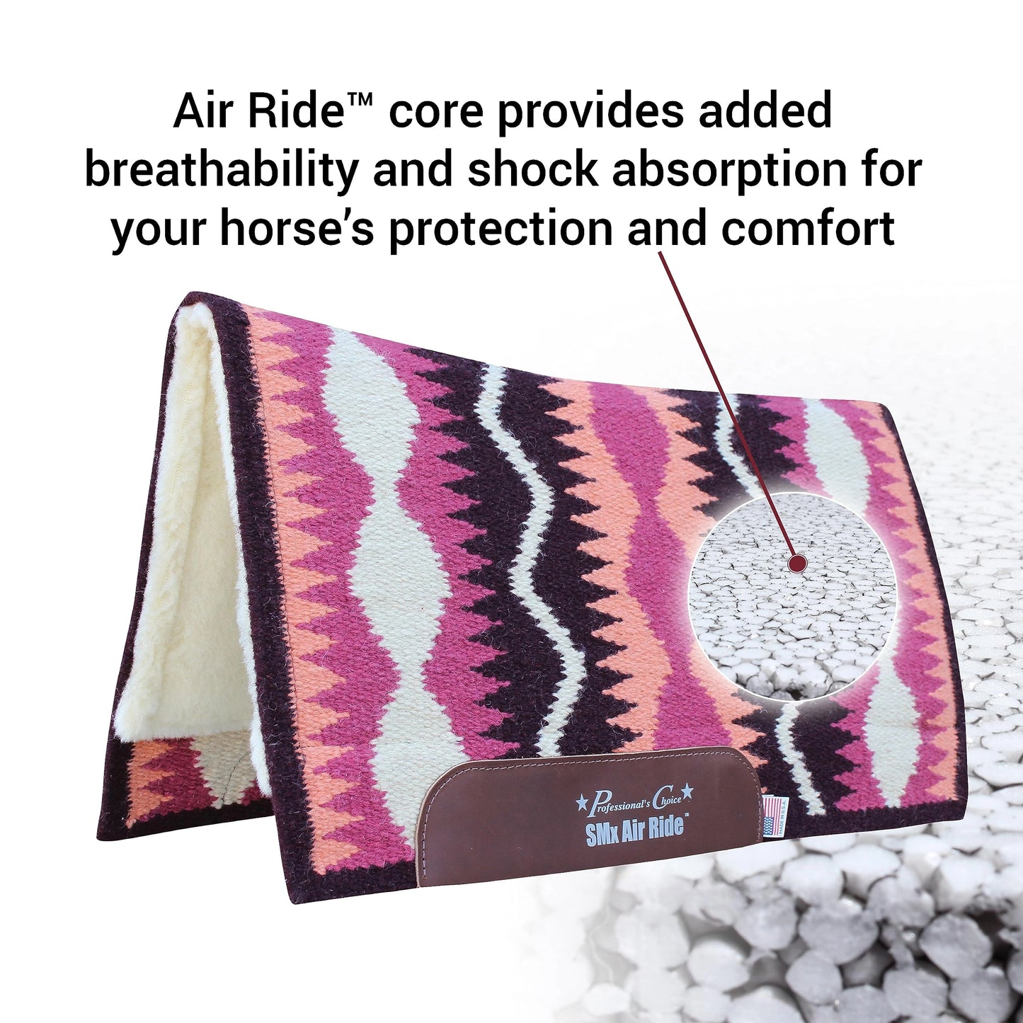 Professional's Choice Comfort-Fit SMX Air Ride Pad | Cooling System & Shock Absorption | Serpentine