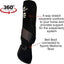 Professional's Choice SMB Combo Front Boots - Medium, Black - 360 Degree Leg Protection with UltraShock Lining