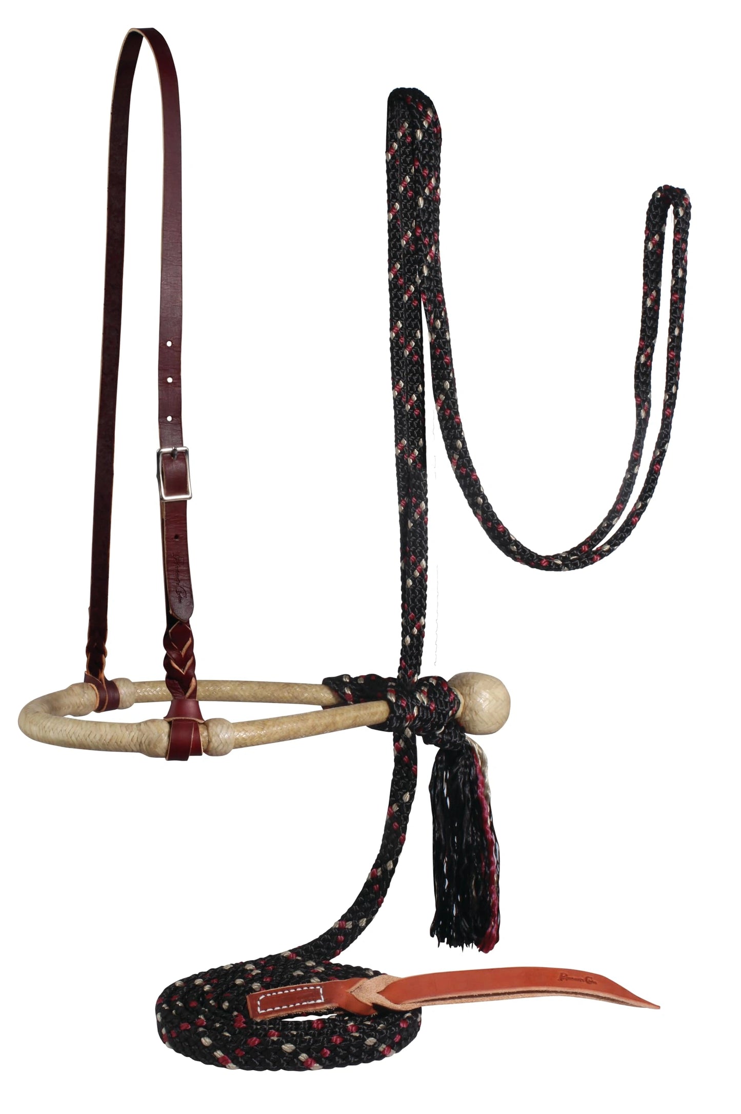 Professional's Choice Bosal and Mecate Set - Rawhide Bosal with Blood Knot Latigo Hanger - Multiple Options