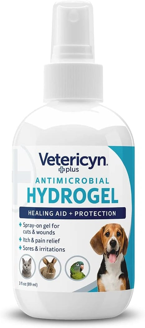 Vetericyn Plus All Animal Wound Care Hydrogel Spray - Non-Toxic Healing Aid for Dogs, Cats, and Horses