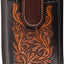 Martin Saddlery Floral Tooled Dyed Edged Smart Phone Holder - Hooves and Paws
