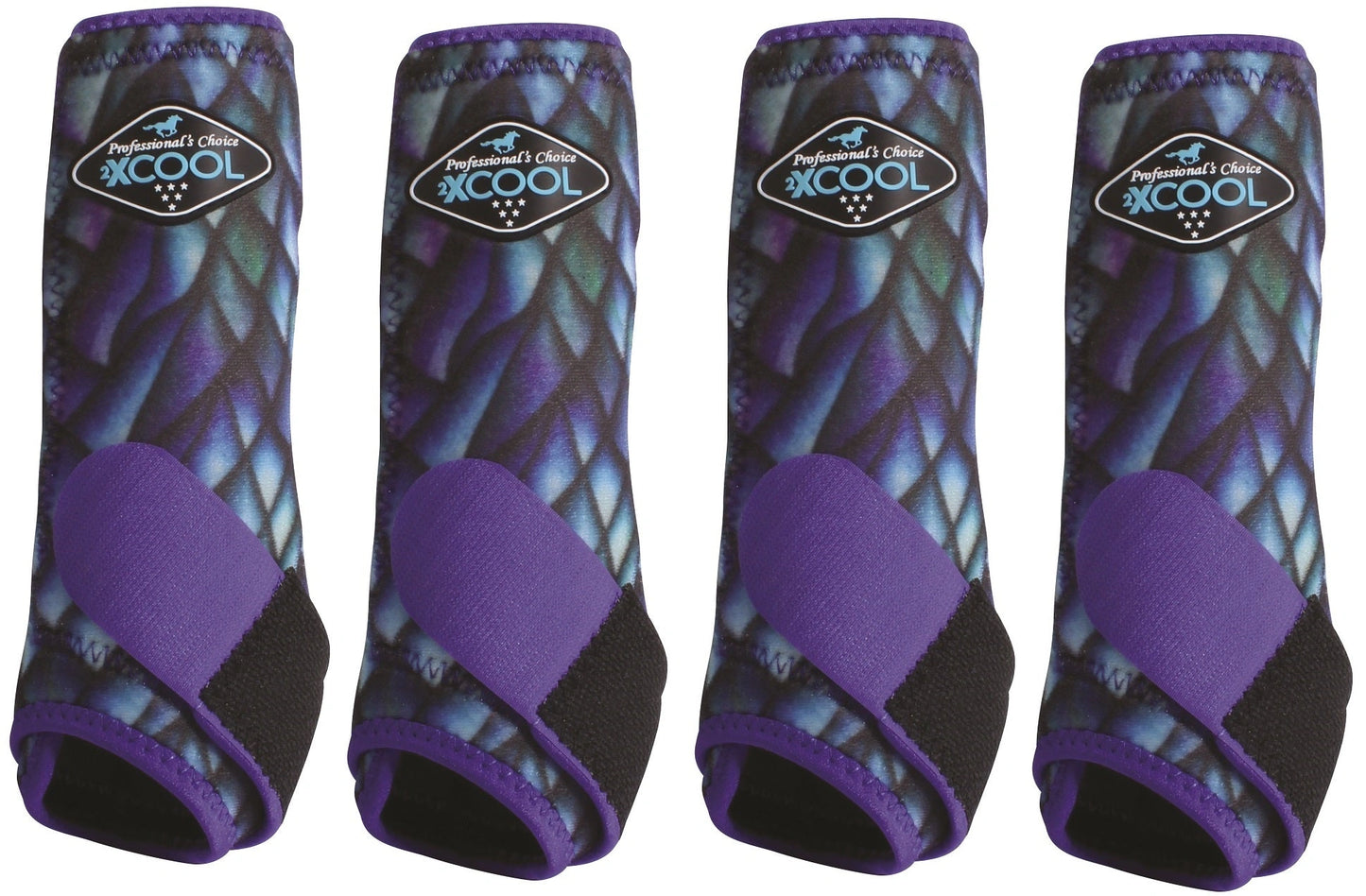 Professional's Choice Sports Medicine 2XCOOL Pattern Horse Equine Boots 4 - Pack - Hooves and Paws