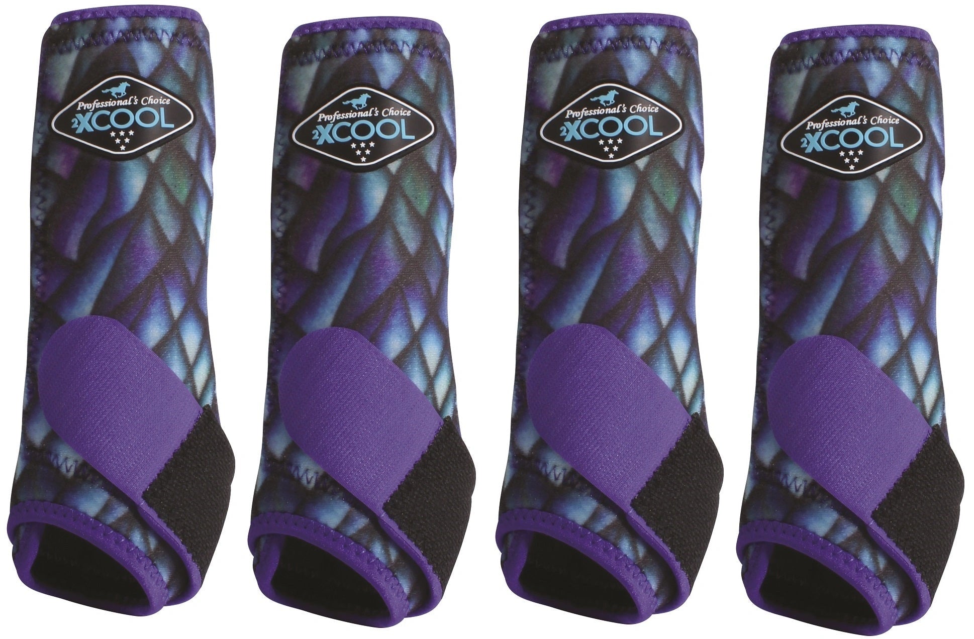 Professional's Choice Sports Medicine 2XCOOL Pattern Horse Equine Boots 4 - Pack - Hooves and Paws