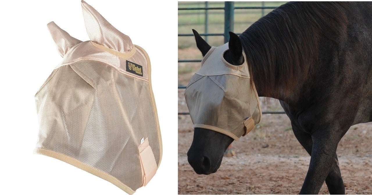 Cashel Econo Horse Equine Sun Fly Mask With UV Protection - Hooves and Paws