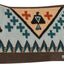 Patterned saddle pad with geometric design on a plain background