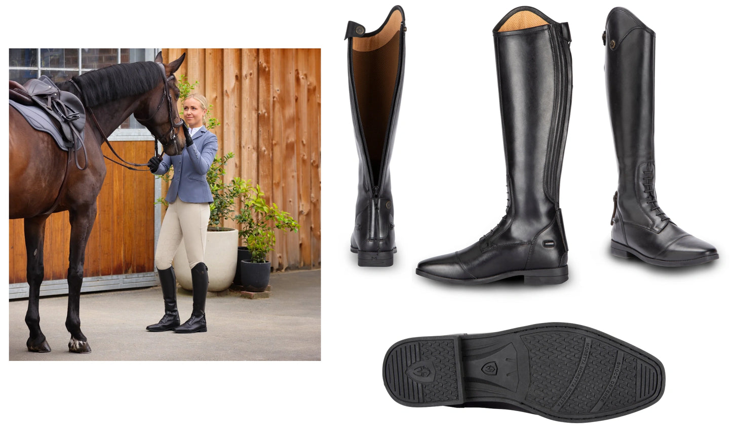 Moretta Ortona Riding Boots Standard Black #10286