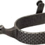 Weaver Leather Black Rasp Western Spurs for Men - 2" Shank, 10-Point Rowel, 1" Band, Stainless Steel