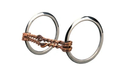 Weaver Leather 25-5511 Ring Snaffle Bit, 5" Mouth Double Twisted Wire Mouth. Flat Rings (Sell out)