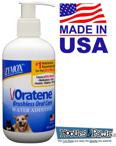 Zymox Oratene Biotene Drinking Water Additive Dental Care Pet Dog 8 oz Bottle - Hooves and Paws