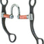Weaver Leather Professional Shank Bit - 5" Low Port Correction Mouth, 7" Cheeks, Copper Roller Bars, Blackened Steel