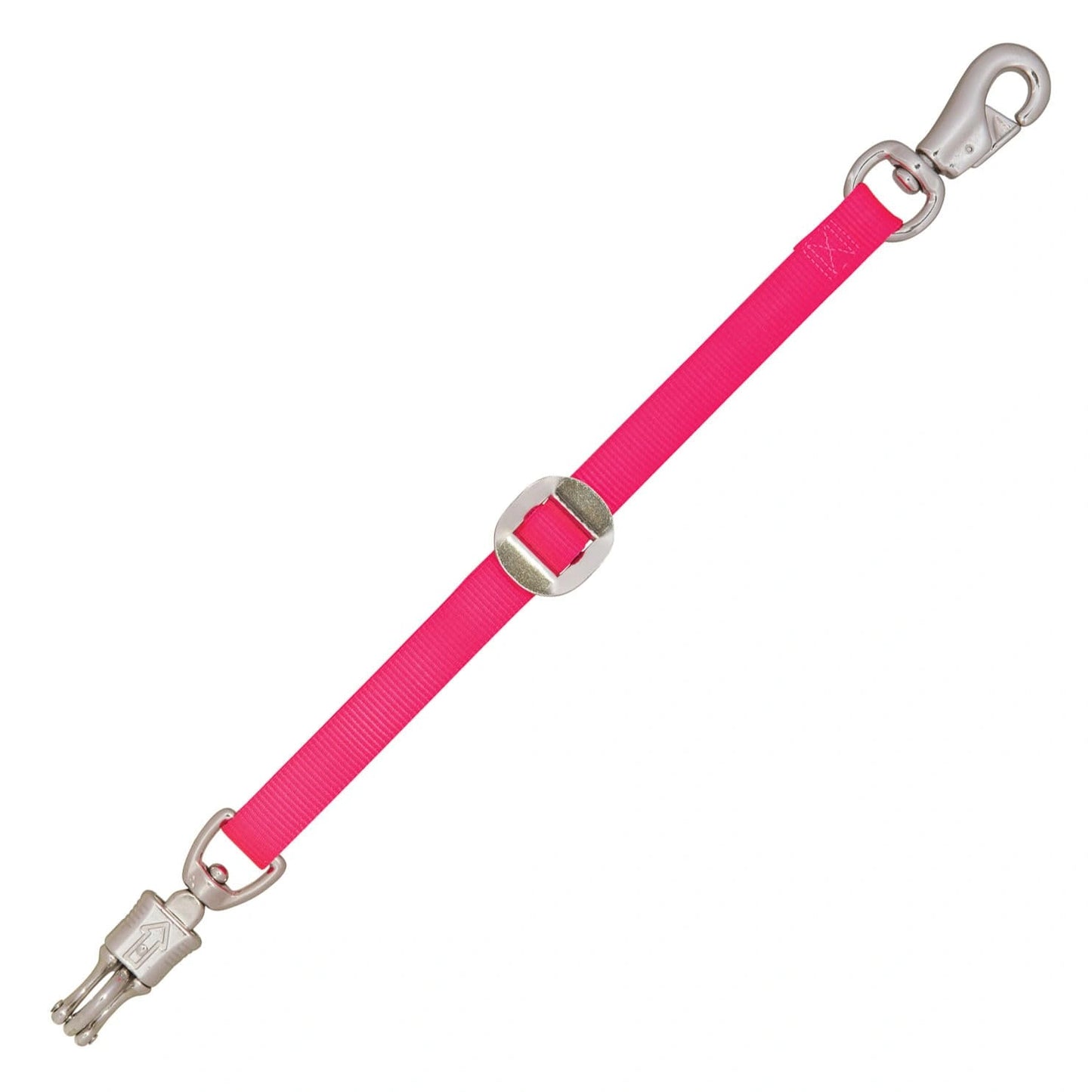 Weaver Leather 28" Heavy-Duty Nylon Trailer Tie with Panic Snap and Bull Snap - Nickel Plated