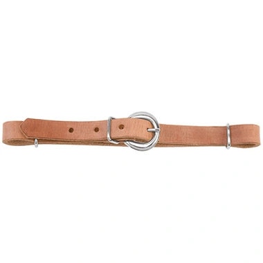 Weaver Leather Russet Harness Leather Curb Strap with Nickel-Plated Hardware - 5/8" Width