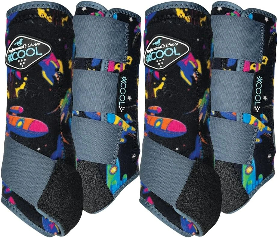 Professional's Choice Sports Medicine 2XCOOL Pattern Horse Equine Boots 4 - Pack - Hooves and Paws