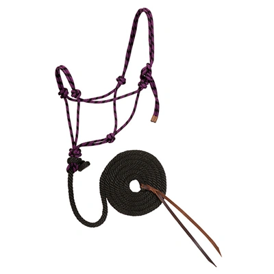 Weaver Leather Rope Halter With Lead Diamond Braid - Hooves and Paws