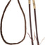 Cashel Braided Rawhide Button Roping Reins - Chocolate Leather Horse Reins