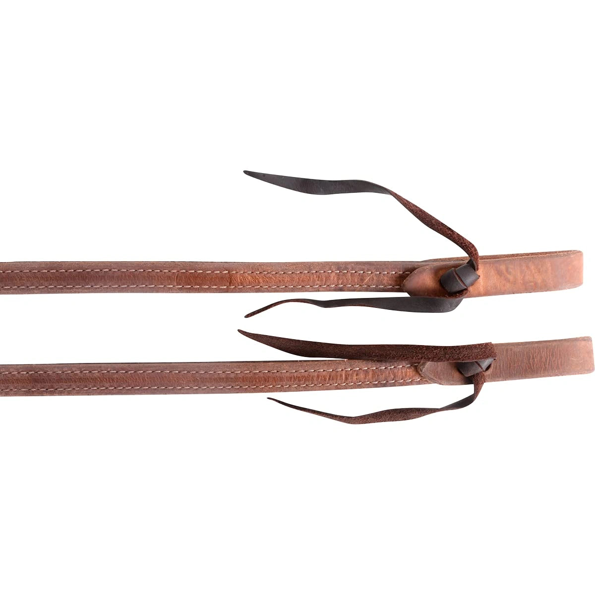 Martin Saddlery Doubled Stitched Split Reins with Broke-In Feel - Premium Harness & Latigo Leather - Handcrafted in USA