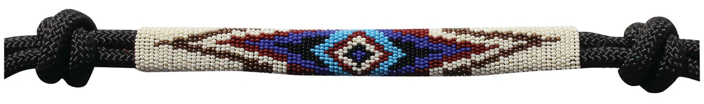 Professional's Choice Beaded Rope Halter | Intricate Beadwork on The Noseband | 7 Foot Matching Lead - Hooves and Paws