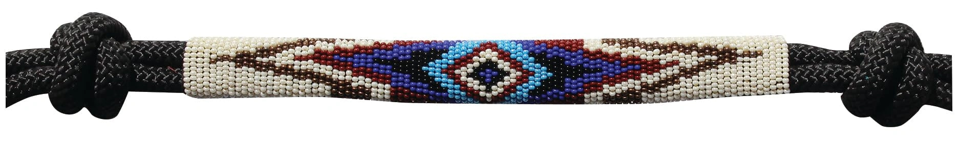 Professional's Choice Beaded Rope Halter | Intricate Beadwork on The Noseband | 7 Foot Matching Lead - Hooves and Paws