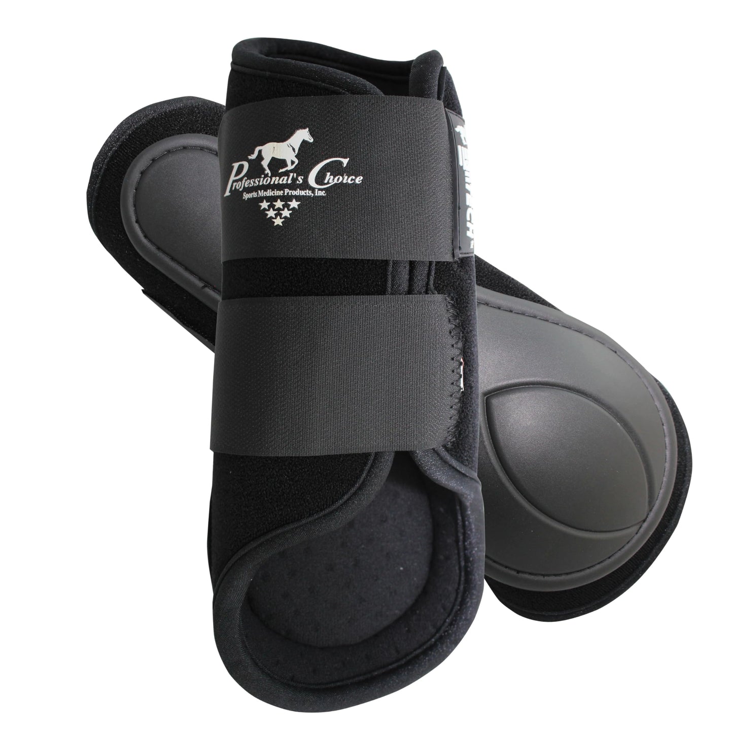 Professional's Choice VenTECH Splint Boots - Black Breathable Ventilated Neoprene Horse Leg Protection - Multiple Sizes