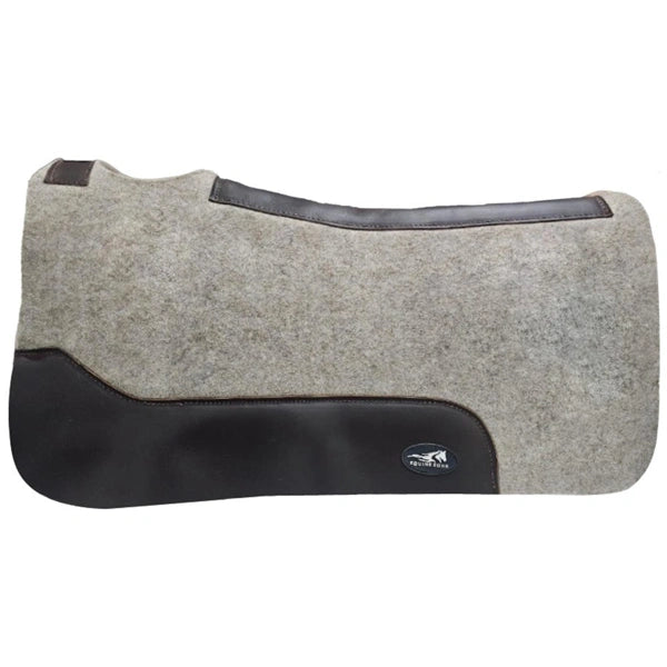 Equine Zone Contoured Tan Wool Saddle Pad - 32" x 32" - 3/4" High-Density Wool Felt