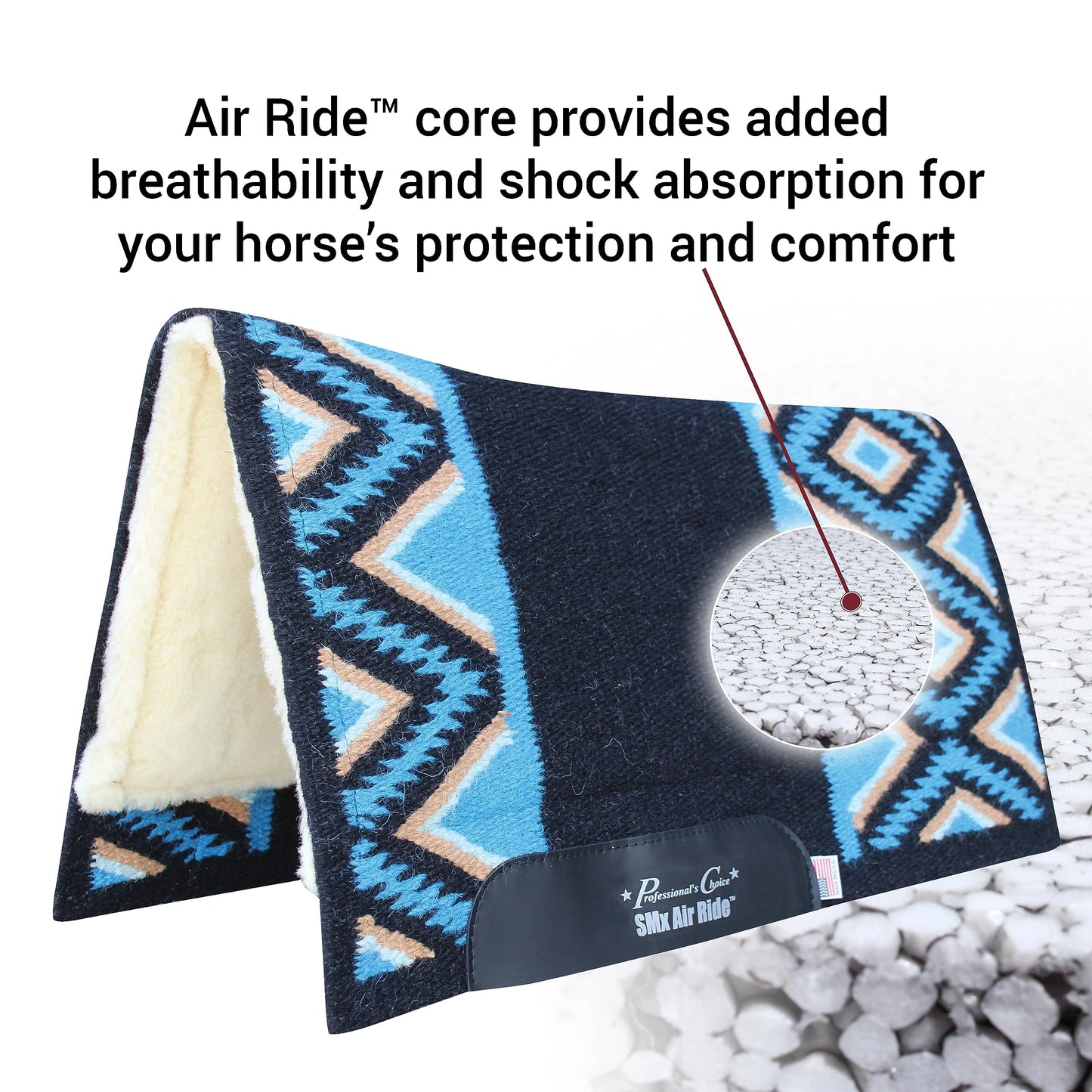 Professional's Choice Comfort-Fit SMX Air Ride Pad: El Dorado | Cooling System & Shock Absorption