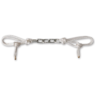 Martin Saddlery Curb Strap 5 Link Dog Chain W/Adjustable String Tie - Hooves and Paws