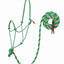 Weaver Leather Bamboo Ecoluxe Horse Equine Average Rope Halter with 10' Lead - Hooves and Paws