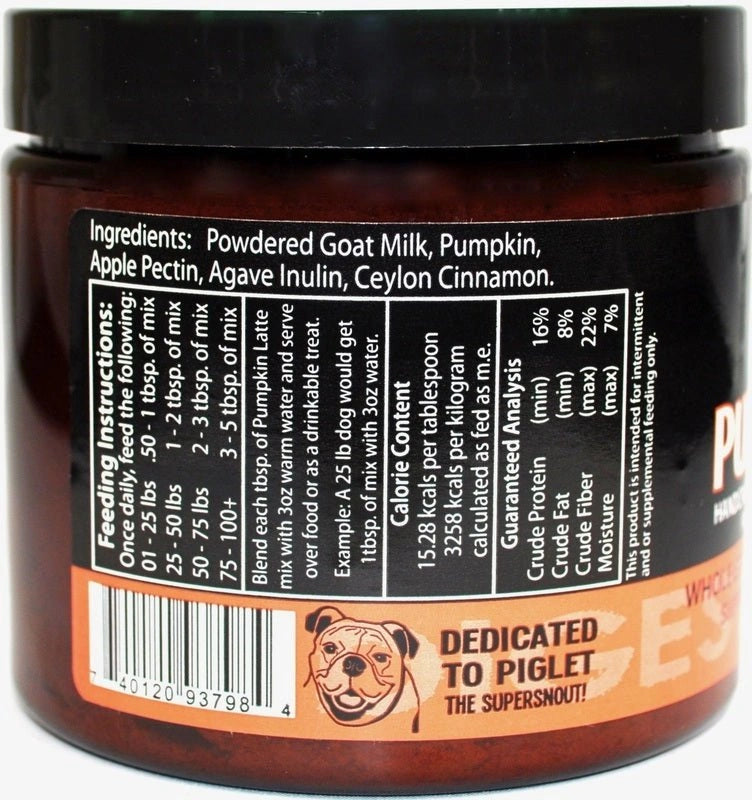 Diggin Your Dog Super Snouts Pumpkin Latte Digestive Health w/ Pre - biotic 5oz - Hooves and Paws
