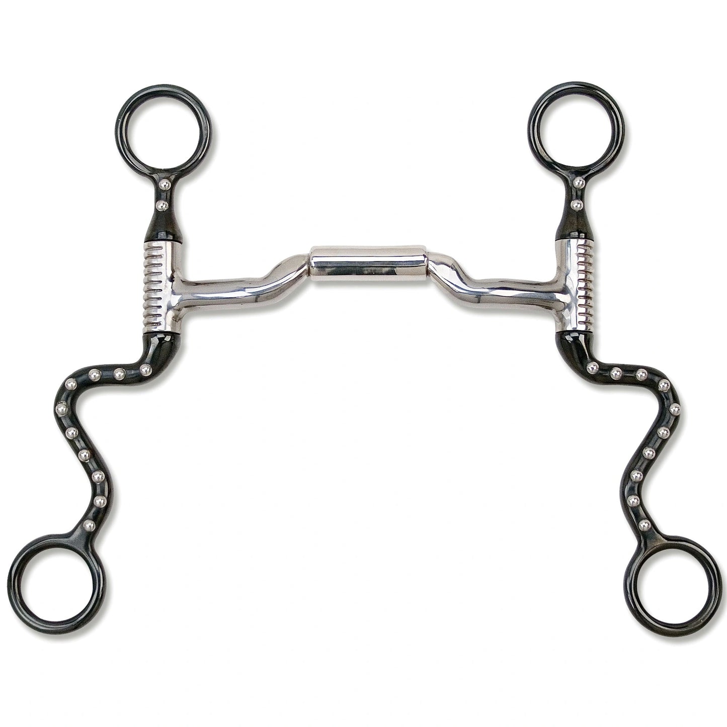 Myler Black Steel Seven Shank with Mullen Low Ported Barrel MB 06 89 - 13065 - Hooves and Paws