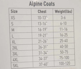 Doggie Design Alpine All Weather Dog Parka - Waterproof Fleece Lined Reflective - Multiple Sizes