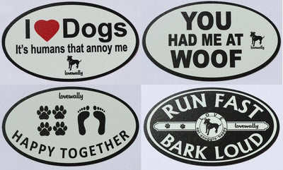 LoveWally Dog Lover Magnet For Your Car Truck Or Fridge - Hooves and Paws