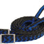 Weaver Equine Braided Nylon Barrel Reins Black/Purple/Mint - Hooves and Paws
