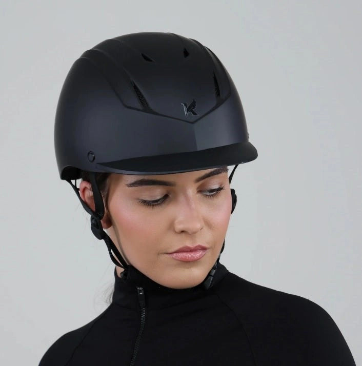 Shires Karben Equestrian Riding Helmet Low Profile Matteo Horse Schooling Safety - Hooves and Paws