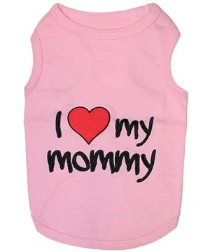 Parisian Pet I Love My Mommy Embroidered Tshirt - Hooves and Paws