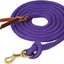 Weaver Leather Poly Cowboy Lead with Brass Swivel Snap and Leather Popper - Purple, 5/8" x 10'
