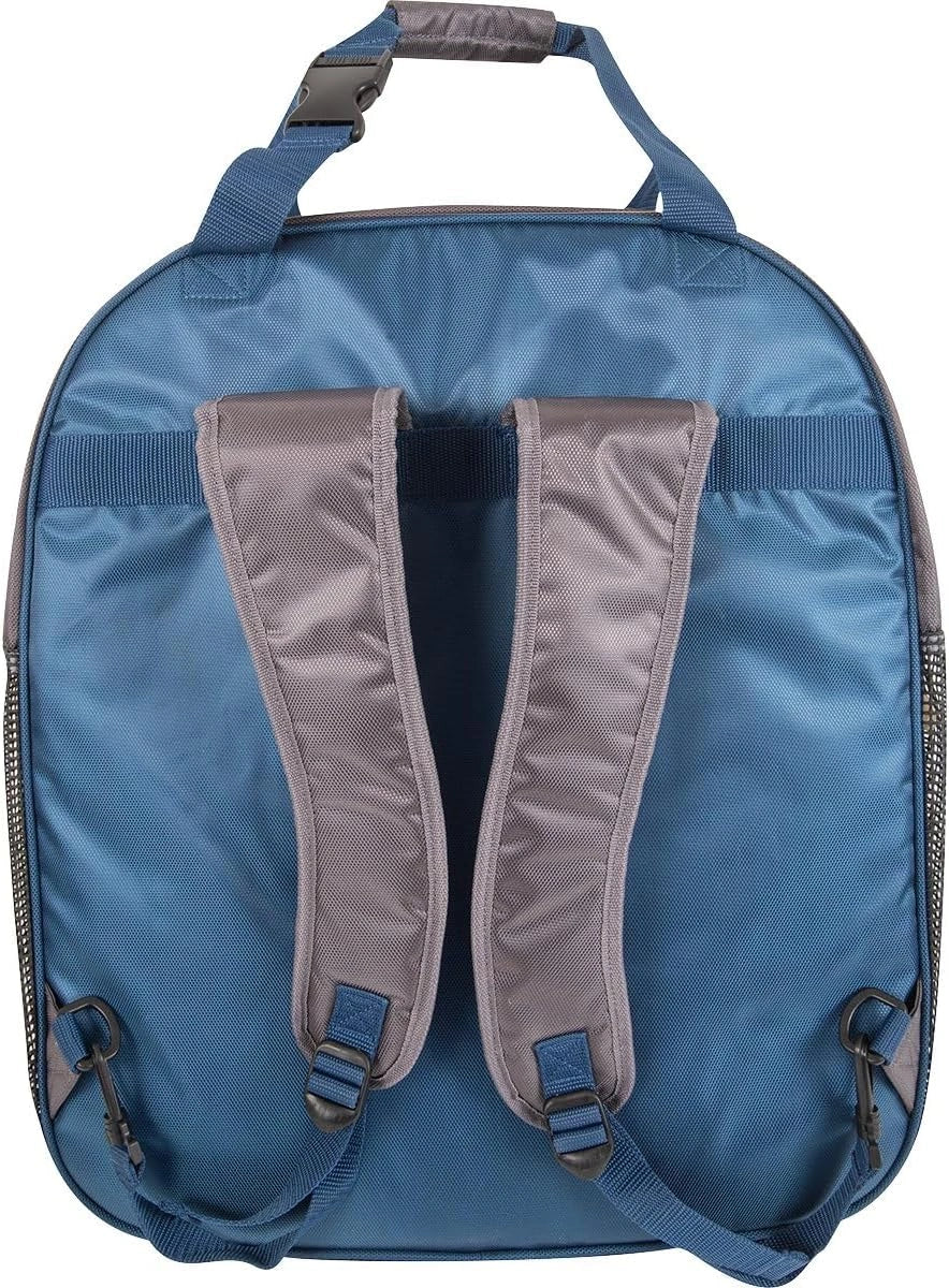 Classic Equine Super Deluxe Rope Bag - Holds 9 Ropes - Padded Backpack & Shoulder Straps - Navy Grey