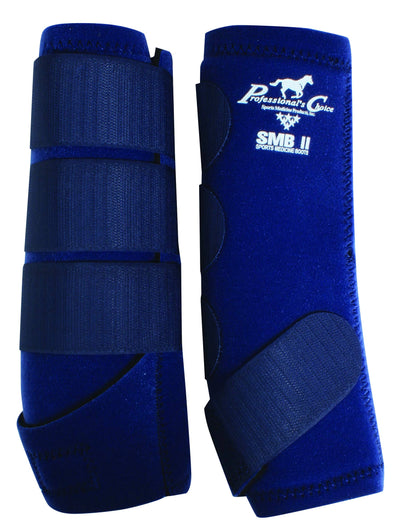 Professional's Choice SMBII Pair Horse Equine SMB Medicine Boots Navy Blue